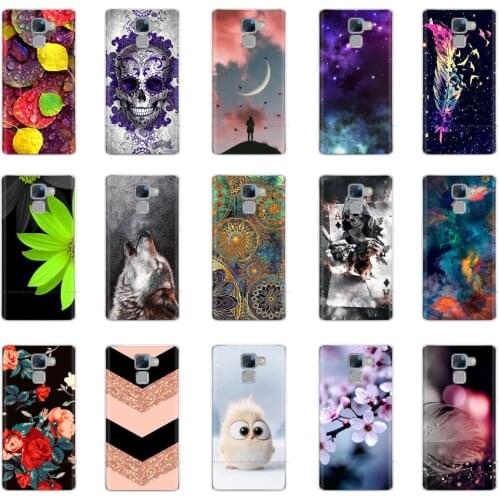 Painted Case for Huawei Honor 7 Soft TPU Phone Cover For Huawei Honor 7 Honor7 PLK-L01 Back Cover Protection Case Silicone Shell