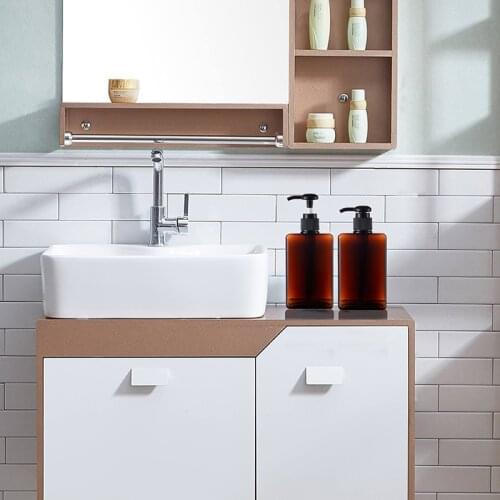 2/4pcs Square Empty Pump Dispenser 280ml Refillable Bottle Essential Oils Lotion Shampoo Soap Dispenser for Bathroom Hotel Decor