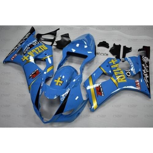 GSX-R1000 2003 - 2004 K3 Plastic Fairings GSX R 1000 2004 Bodywork for Suzuki GSXR1000 2004 light Blue Black Motorcycle Fairing