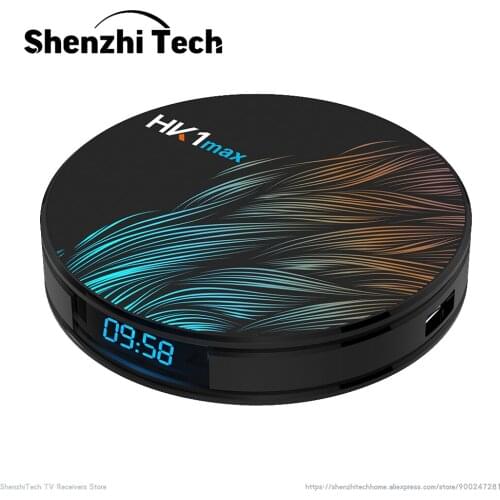 HK1 Max 4K 2021 Smart TV Box Android 10.0 Rockchip RK3318 DDR3 4GB RAM 128GB ROM Set-Top Receiver with 2.4G/5G WIFI Media Player