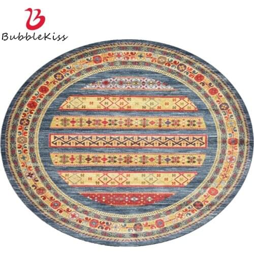 Bubble Kiss 2020 Retro Classic Design Round Carpet Color Floral Pattern Home Area Rugs Customized Hotel Bedside Decor Carpet