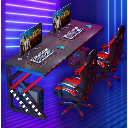 Computer desk, bedroom, home, two person simple student desk, chair, one Internet bar, lovers game, electronic competition table