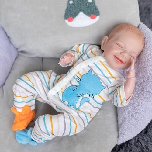 53cm Hand-Drawing Hair Sleeping Reborn Babies Lifelike Newborn Dolls