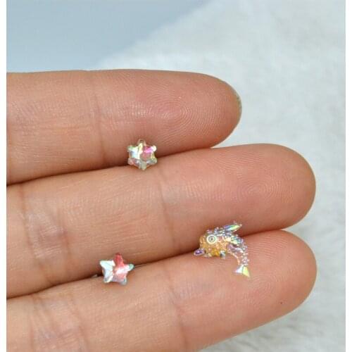 Lot50pcs Body Piercing Jewelry -Thin Bar 20G Corful Earring Ear Helix Bar Lobe Cartilage Tragus Diath Rings NEW