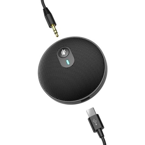 Voice Chat USB Omni-directional Condenser Microphone Mic for Meeting Business Conference Computer Laptop PC