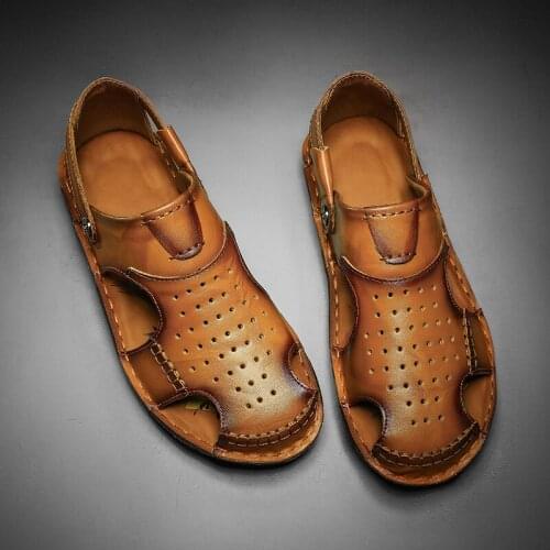 Summer Leather Shoes Men Summer Breathable Mens Shoes Zapatos De Cuero Hombre Mesh Casual Leather