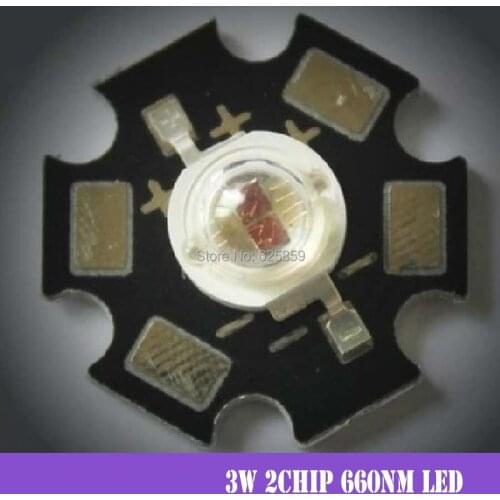 New ideas.50PCS 3W 2chip Deep Red High Power 655-660NM Plant Grow LED Emitter Light 700mA with 20mm Star - Freeshipping