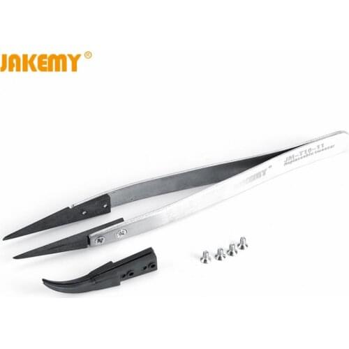 Replaceable Tweezer Anti-Static Stainless Steel Series Tweezer vaper forcepsSet Accuracy Electronic Forceps Repair Tool