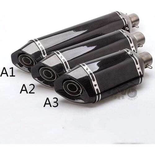Motorcycle Modified Exhaust Pipe Muffler Full Carbon Fiber Large Hexagonal Lengthened Carbon Fiber Exhaust TMAX530 VMAX