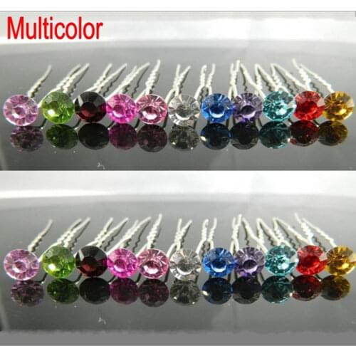 10Pcs Crystal Rhinestone Hairpins For Girls Hair Accessories Party Wedding Bridal Barrettes Headwear Hair Clips Headdress