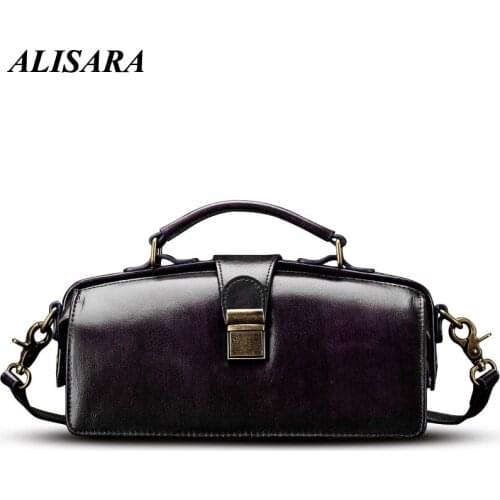 2021 new Designer Genuine Leather handmade vintage Womens Top Quality Crossbody Bag brown shoulder strap vintage Handbag Ladies