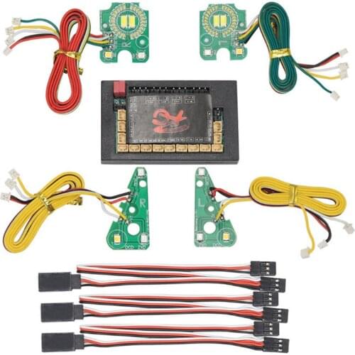 1/10 RC Car DIY Front Rear LED Lights Lamp Group Turning Signal / Brake Light/Fog Light For RC Crawler Traxxas TRX-4 Defender