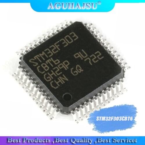 1PCS STM32F303CBT6 STM32F303 QFP-48 CBT6 MCU 32-Bit ARM Cortex M4 72MHz 128kB MCU FPU