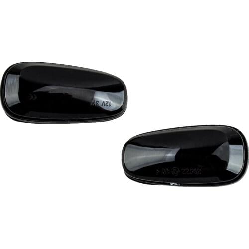 2pcs Smoked LED Car Fender Side Marker Turn Signal Light 10364604 9133062 Fit For Cadillac STS STS-V Opel Astra G Zafira A 12V