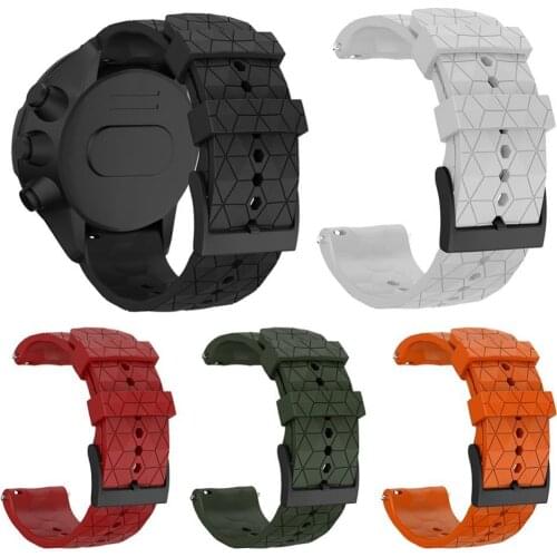24mm Replacement Silicone Soft Watchband Wrist Strap for Suunto 9 Baro Copper Wearable Devices Smart Accessories