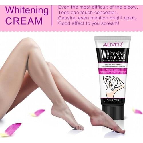 60ml Whitening Cream Bleaching Face And Body Private Skin Parts Whitening Cream Legs Lightening Cream Underarm Knees Whiten V3T8