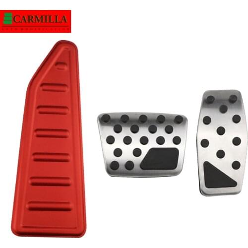 Carmilla AT Car Pedals for Fiat 500X 500 X 2014 - 2021 Stainless Steel Auto Gas Brake Rest Foot Pedal Protection Cover