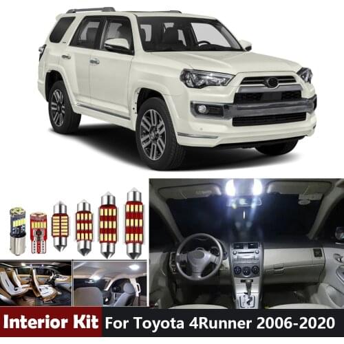 White Error Free Car Led Interior Light Kit For Toyota 4Runner 2006- 2016 2017 2018 2019 2020 2021 Trunk License Plate Light