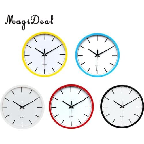 MagiDeal Large Round Plastic Numeral Indoor/Garden Outdoor Wall Clock Quartz Clock