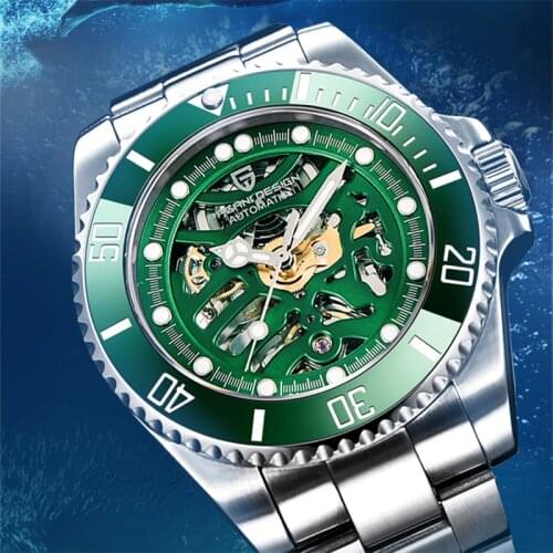 Luxury Skeleton Original Tourbillon Movement Watches Men Hollow Out Mechanical Men Wristwatch Sapphire 100M Waterproof Watch new