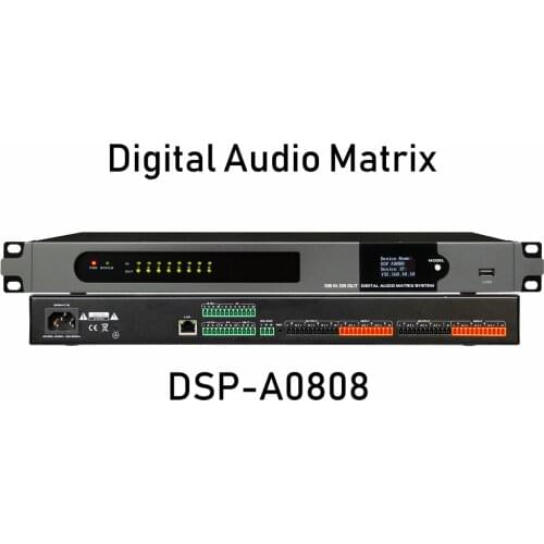Leicozic 8In8Out Digital Audio Matrix System DSP Processor DSP-A0808 Automatic Mixing Matrix Sound Management Professional