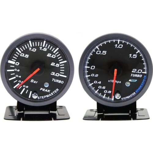 DRAGON GAUGE 60MM 2.0 BAR 3.0BAR Boost Turbo Gauge Black Color Dual Led Color Display