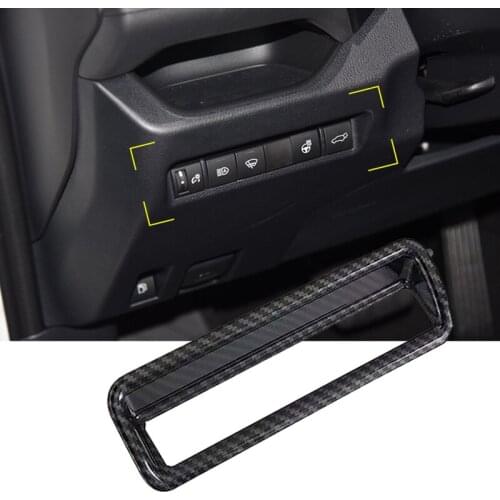 For Toyota RAV4 2019 2020 2021 RAV 4 XA50 ABS Plastic Carbon Fiber Car Headlight Adjustment button Trim Cover Accessories