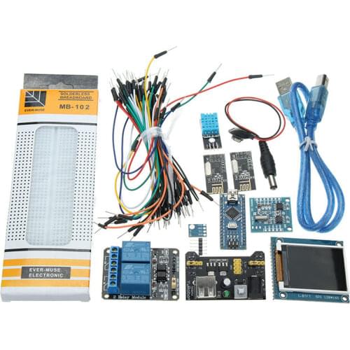 Nano V3 Climate Monitor Kit With 1.8 Inch TFT GY-68 BMP180 DHT11 RTC Relay Module For Arduino
