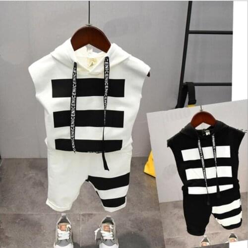 Boys Clothes Sets Summer Cotton Letter Printed Child Sets 2PCS T Shirt + Shorts Pants Children Suit 2-6years