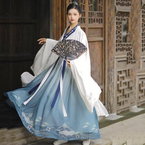 Ancient Chinese Costume Fairy Women Cosplay Hanfu Dress Retro Tang Suit Song Dynasty Princess Costume Folk Dance Clothes DN6366