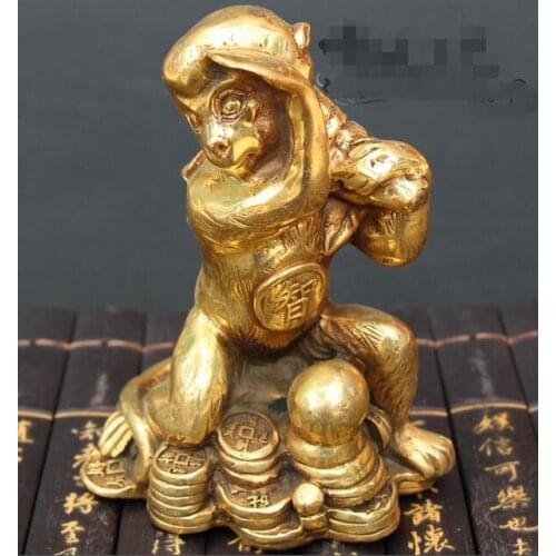 Brass crafts ornaments zodiac monkey