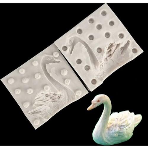 Minsunbak New arrival 3D Beautiful Swan Shape Fondant Silicone Mold, Candle Moulds, Sugar Craft Tools, Chocolate Moulds, Bake