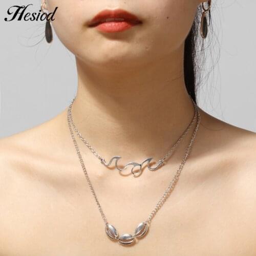 Fashion Multiple Metal Shell Pendant Necklace Multilayer Silvery Plated Color New Party Charm Jewelry Accessories For Women