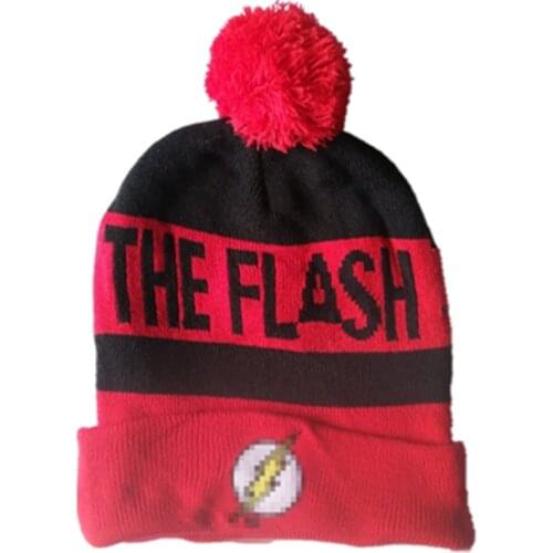 Cartoon Anime Plush Flash lightning Winter Warm Beanies Adult Children Movie Cute Super Hero lightning man Soft Cosplay Hat caps