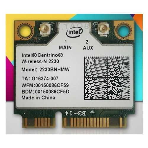 SSEA NEW WIFI+Bluetooth 4.0 Network Card for Intel Wireless-N 2230 2230BNHMW half MINI PCI-E 802.11b/g/n Wlan Wireless card