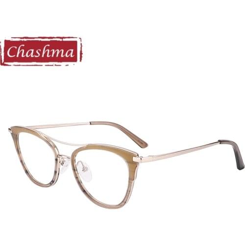 Chashma Eyeglass Fashion Stripe Acetate Girl Blue Eyewear Student Prescription Glasses Frame Women Optical Spectacle