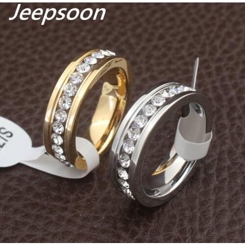 Wholesale Newest Fashion Jewelry Stainless Steel Jewelry Silver Color And Gold Color 6MM Rings For Women Gift RBJFAWAG