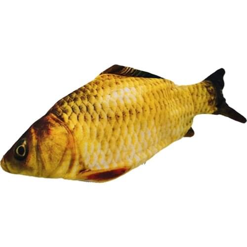 Plush Interactive Cat Toys Funny Playing Molar Bite Supplies Accessories Crucian Carp Catnip For Pet PP Fish Stuffed Pillow Doll