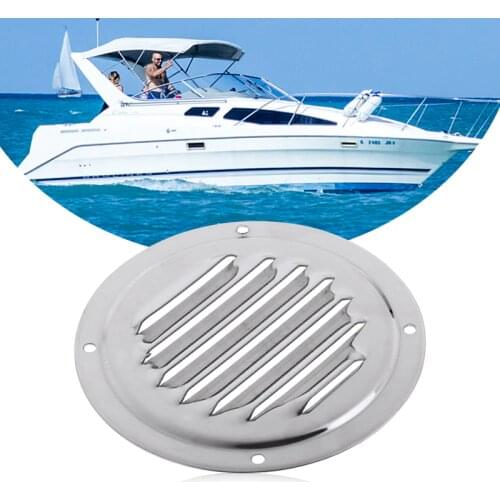 1 Pcs Stainless Steel Air Vent Grille Ventilation Louver Round Shaped Venting Mesh Louver Grille For Boat Yacht Caravans RV Etc