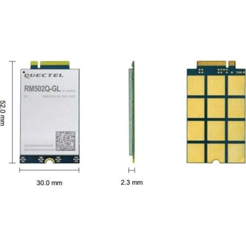 Quectel RM502Q-GL RM502QGL 5G sub-6GHz M.2 module standalone (SA) non-standalone (NSA) modes MIMO USB 3.1 PCIe 3.0 GNSS receiver