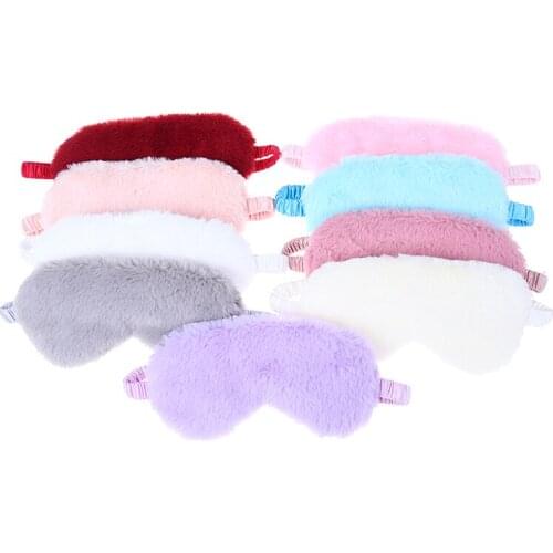 Silk Love Cloud Eye Cover Super Soft Plush Eye Masks Rabbit Plush Sleeping Mask Eyepatch Cartoon Nap Eye Shade Blindfold