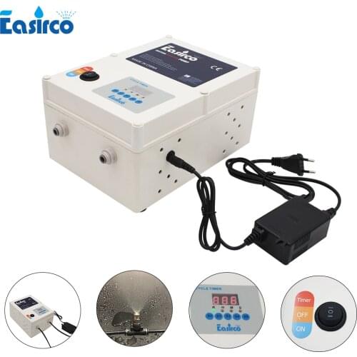Outdoor Low-Pressure Cooling System 20Pcs Nozzle Programmable Cycle Timer Produces Fine Water Mist To Reduce Temperature