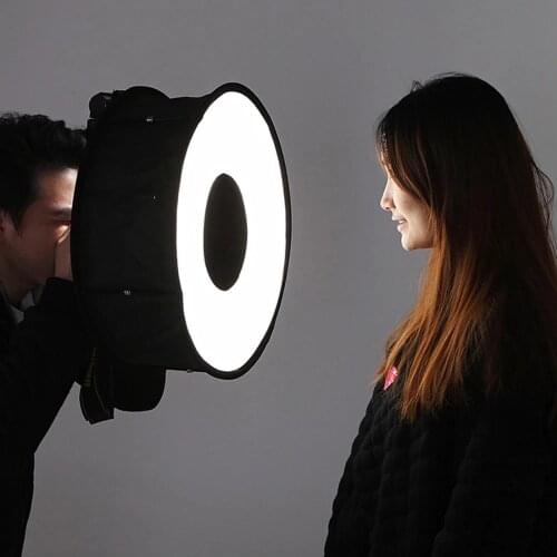 45cm Ring Softbox Speedlight Round Style Flashlight Shoot Softbox Foldable Soft Flash Light Diffuser