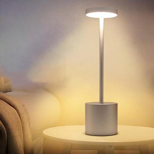 Modern Restaurant Dinner Light LED Table Lamp USB Rechargeable Creative Touch Sensor Table Lights Decor For Study Bedside