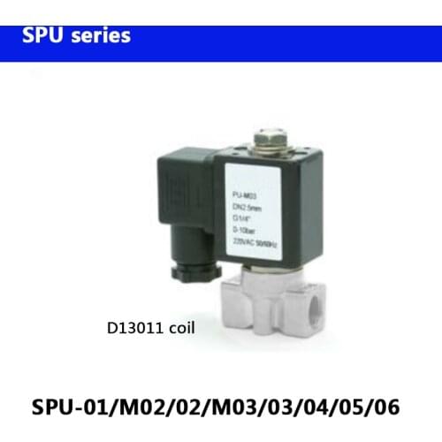 SPU series SPU-01/M02/02/0/M03/03/04 D13011 coil Normally Close 2 Way direct actuated mini water solenoid valve BSP thread
