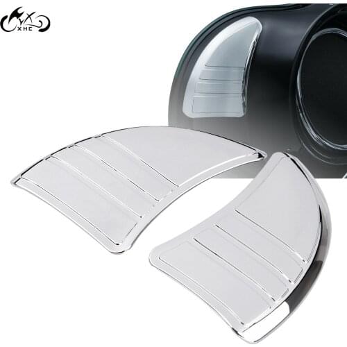 Motor Chrome Inner Fairing Mirror Cover Plugs For Harley Touring 14-17 Electra Street Glide CVO FLHX FLHT Ultra Limited FLHTK