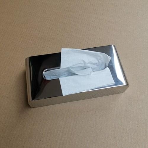 18/10 Stainless Steel Toilet Paper Tissue Pull Boxes Bath Room Desktop Car Home Tissue Box Container Napkin Tissue Holder