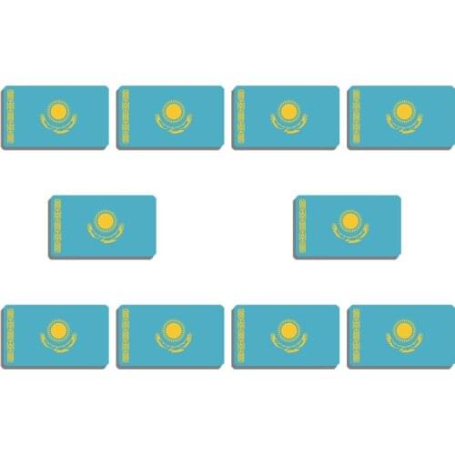 10Pcs Kazakhstan Flag Brooch Vintage Resin Lapel Pins For Backpacks Shirt Acrylic Flag Badges