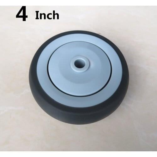 4 Inch Caster Single Medium Wheel Tpr Axle Silent Wear Resistant Trolley Flat Car