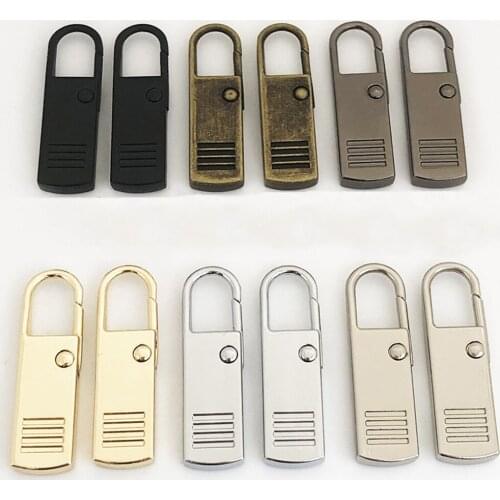 2pcs Zipper Pulls Tab Replacement Luggage Zipper Pull Extension Backpack Zippers Tags Handle Mend Fixer Repair For Suitcase